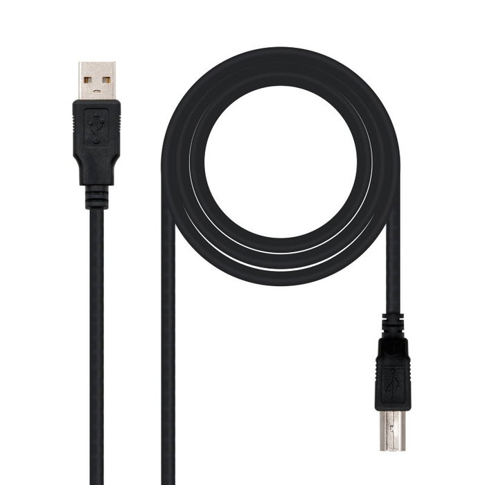 Nanocable Cable USB 2.0 Impresora A-B Macho 1.8m Negro Nanocable Cable USB 2.0 Impresora A-B Macho 1.8m Negro